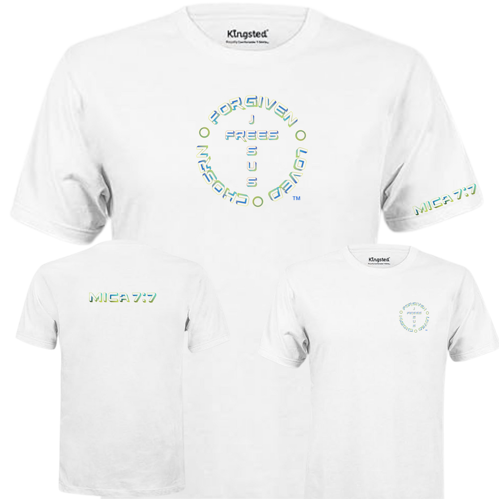 Jesus Frees - KD Men's Premium T-Shirt - Font 126 Neon Micah 7:7