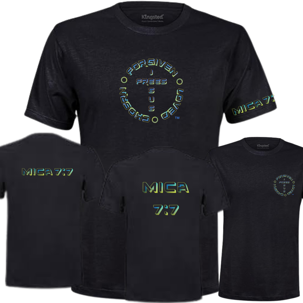 Jesus Frees - KD Men's Premium T-Shirt - Font 126 Neon Micah 7:7