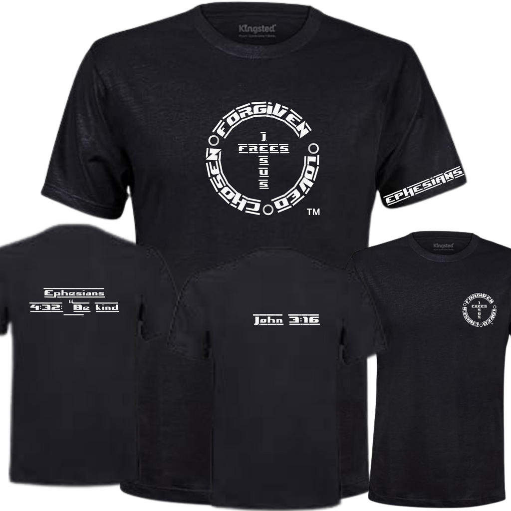 Jesus Frees - KD Men's Premium T-Shirt - Font 111 White