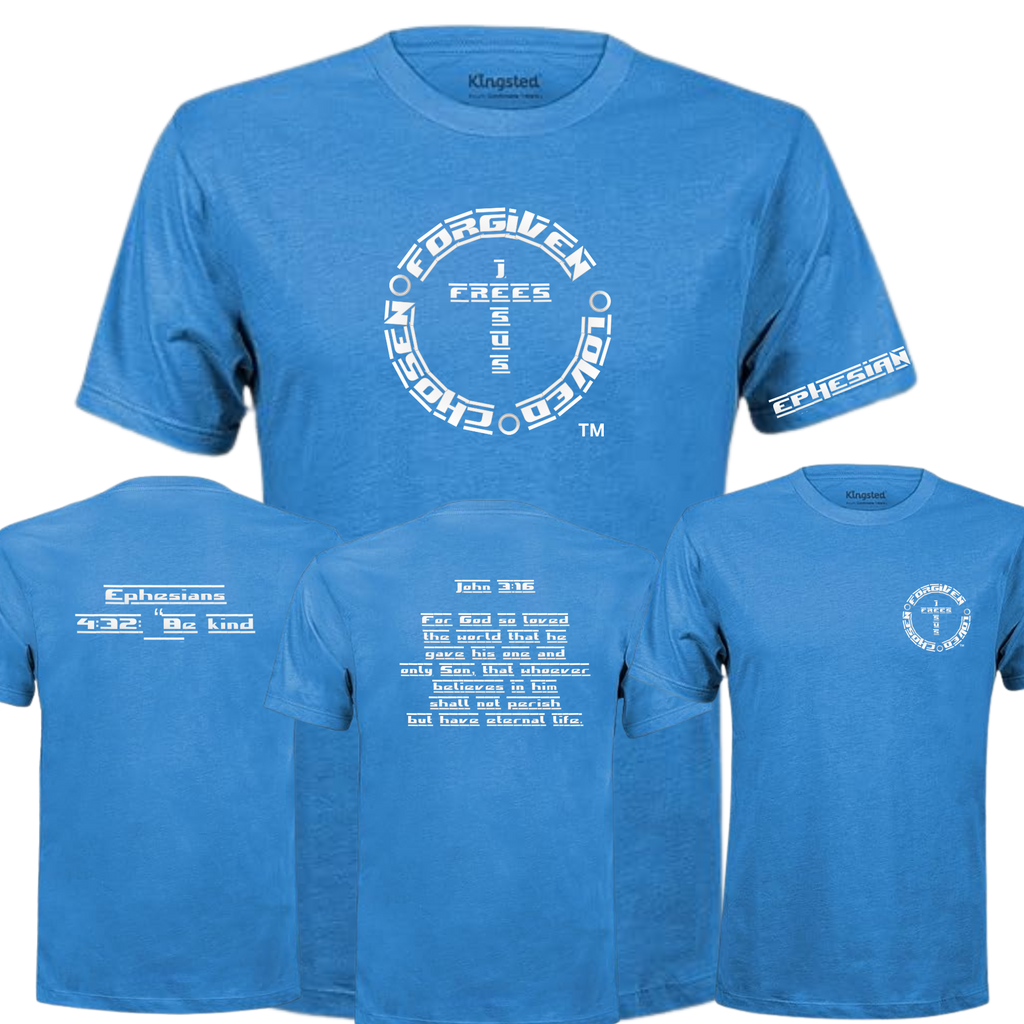 Jesus Frees - KD Men's Premium T-Shirt - Font 111 White