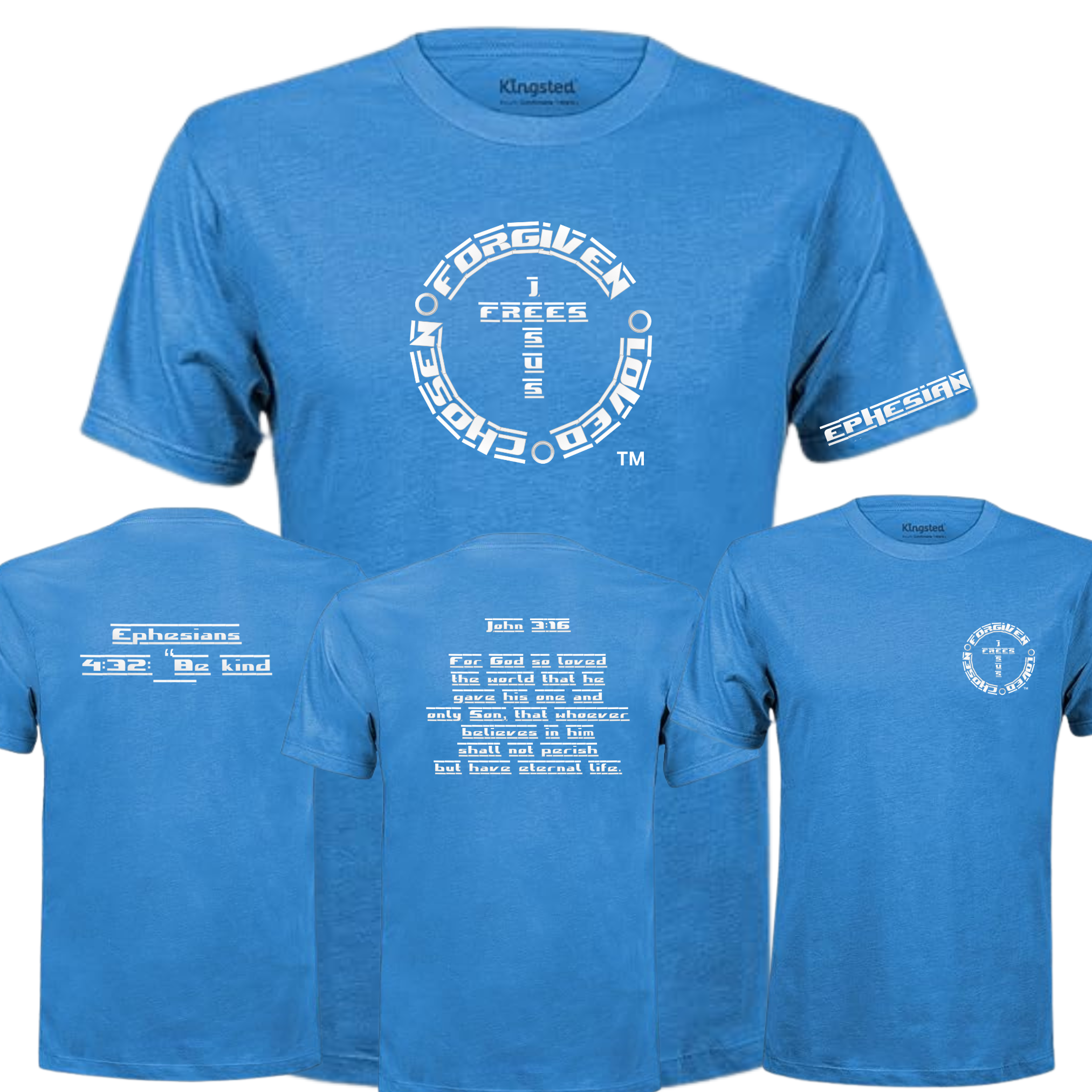 Jesus Frees - KD Men's Premium T-Shirt - Font 111 White