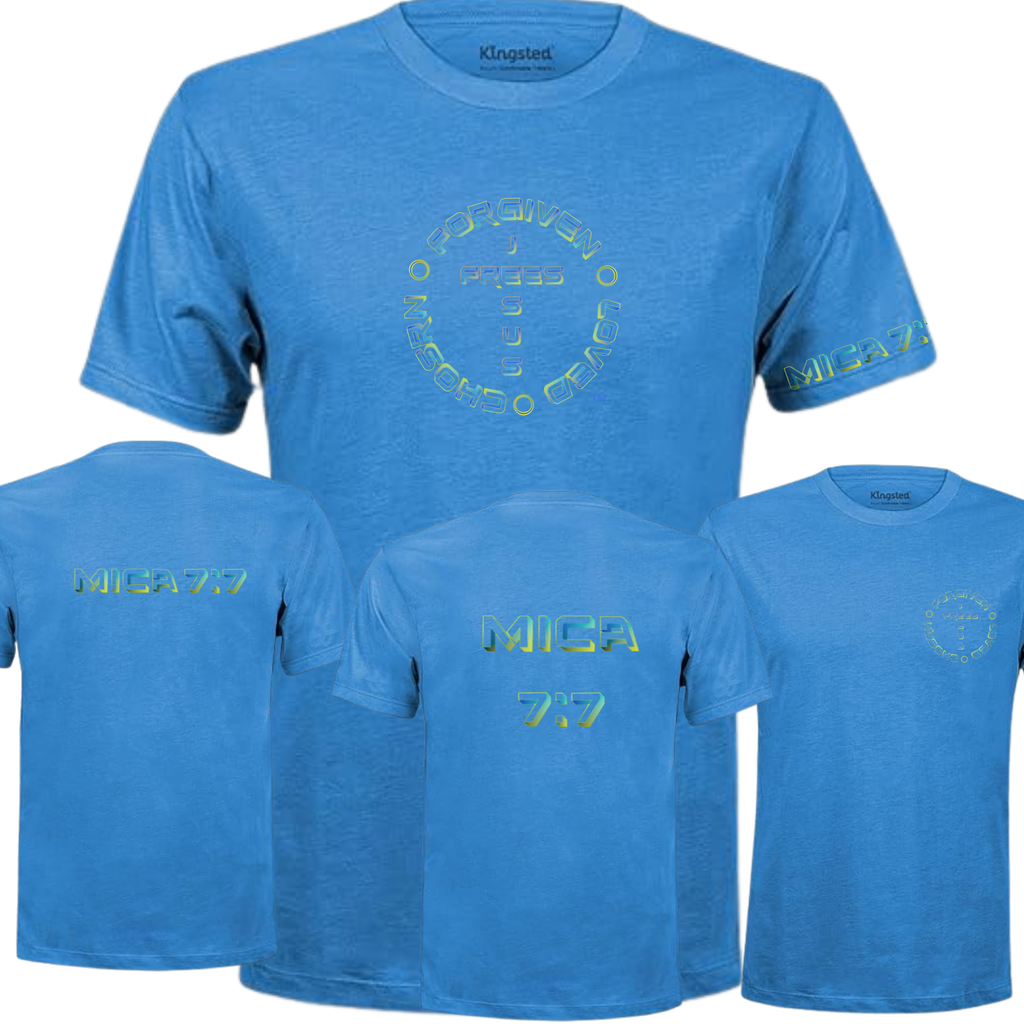Jesus Frees - KD Men's Premium T-Shirt - Font 126 Neon Micah 7:7
