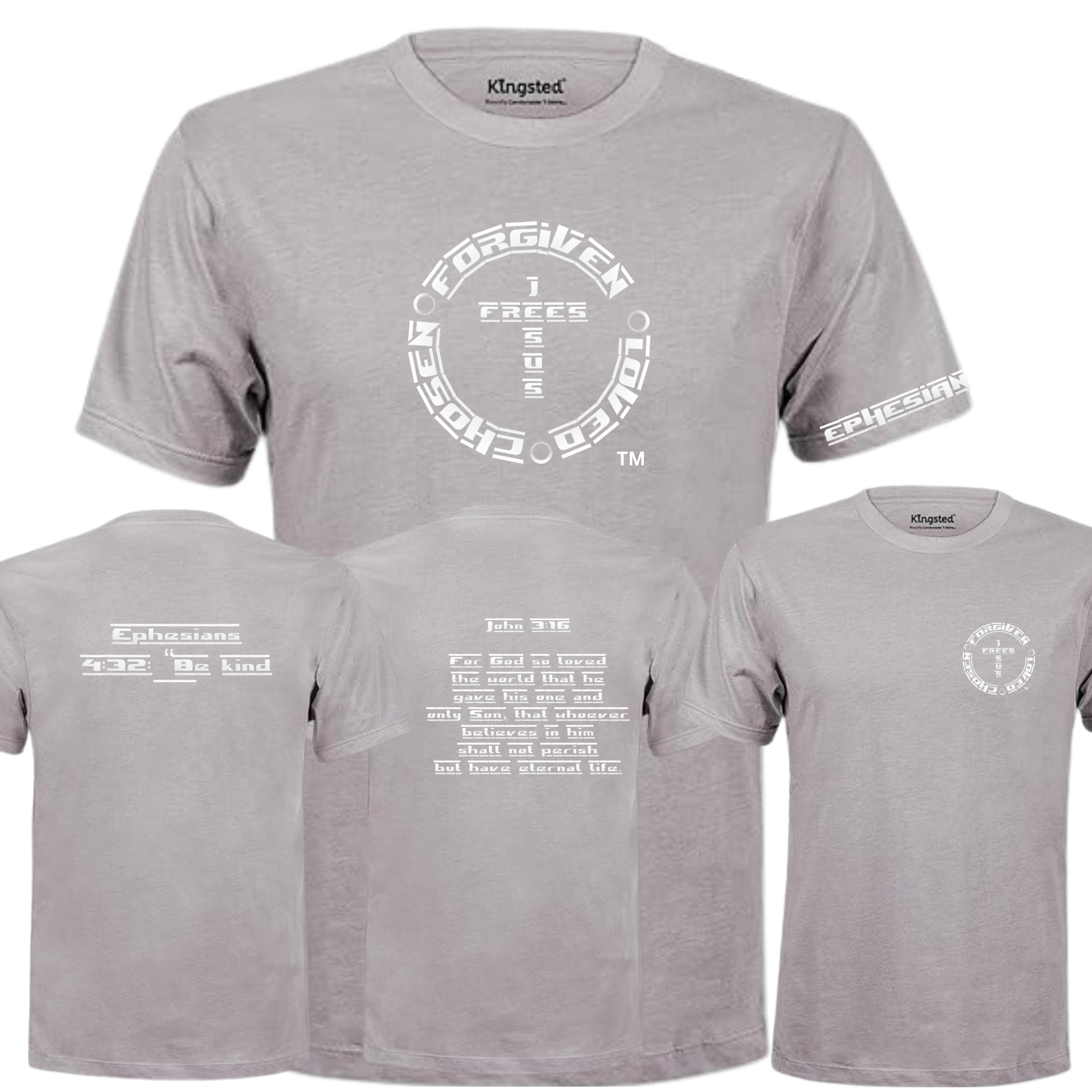 Jesus Frees - KD Men's Premium T-Shirt - Font 111 White
