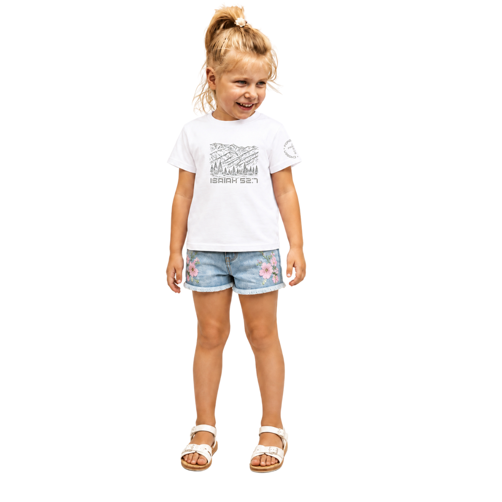 Jesus Frees - Kids 100% Cotton T-Shirts Girls - Montana Mountain Line