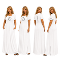 Jesus Frees™ Apparel | Short Sleeve Scripture Maxi Dress with Pockets | Font 223 Black