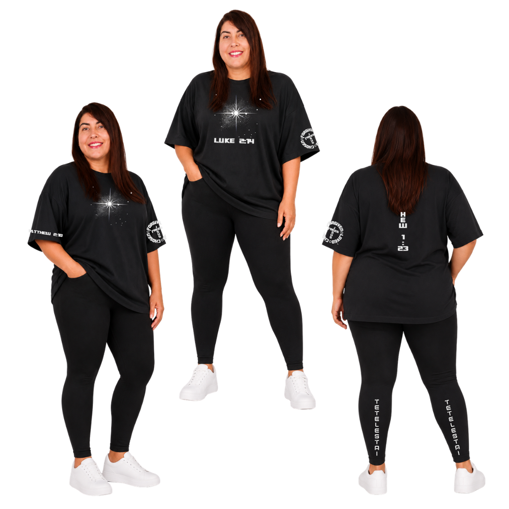 Jesus Frees - SICU Oversized Short Sleeve Women's Shirt - Font 153 Star of Bethlehem