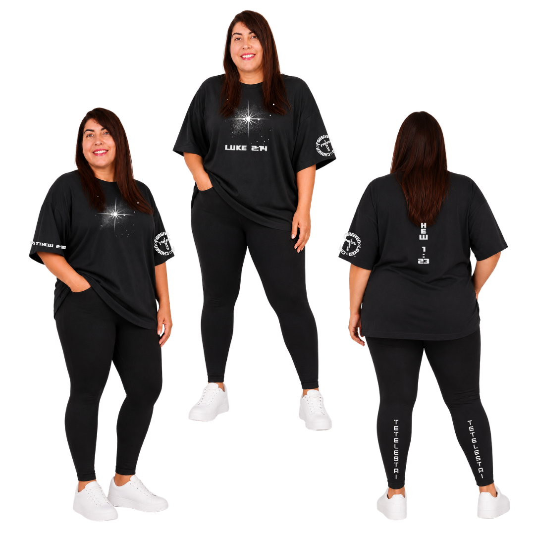 Jesus Frees - SICU Oversized Short Sleeve Women's Shirt - Font 153 Star of Bethlehem