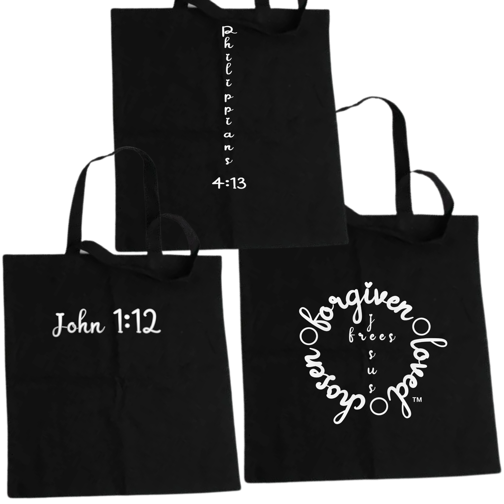 Jesus Frees  - "Tote the Truth" - Font 223 White