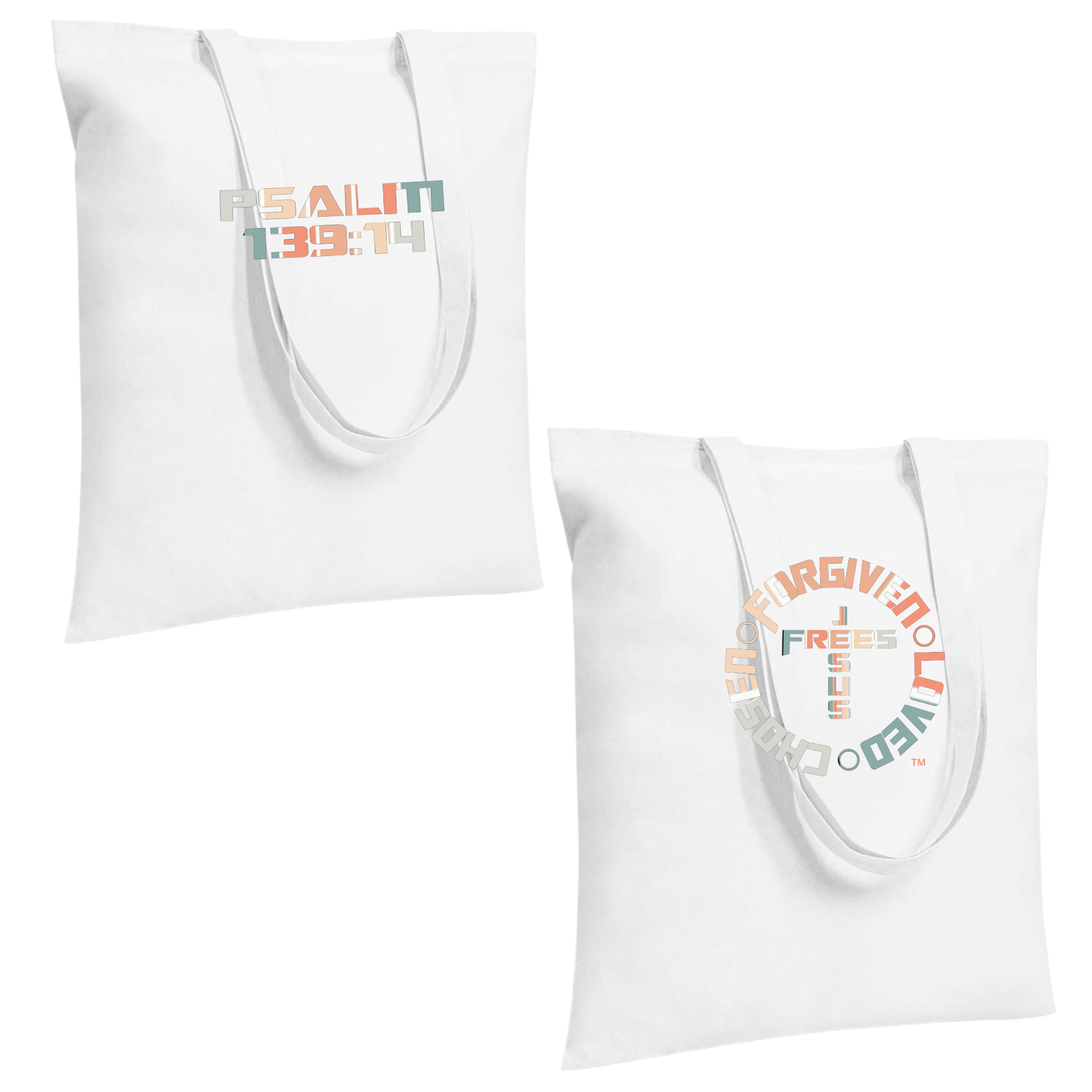 Jesus Frees - "Tote the Truth" - Font 153 Vertical Pastel