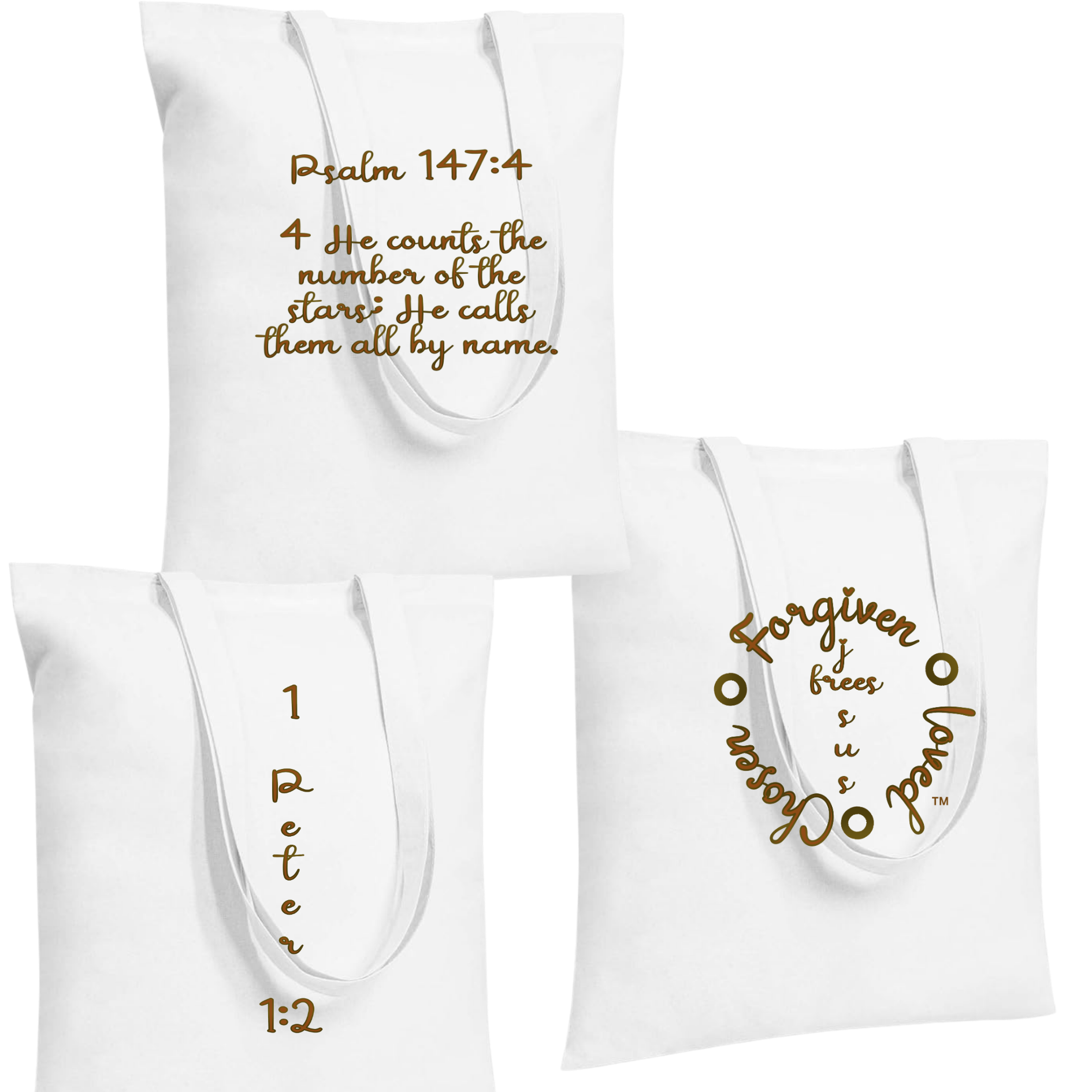 Jesus Frees - "Tote the Truth" - Font 223 Brown