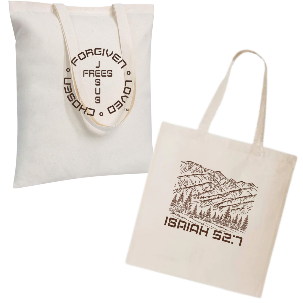 Jesus Frees - "Tote the Truth" - Montana Mountains Font 49 Brown