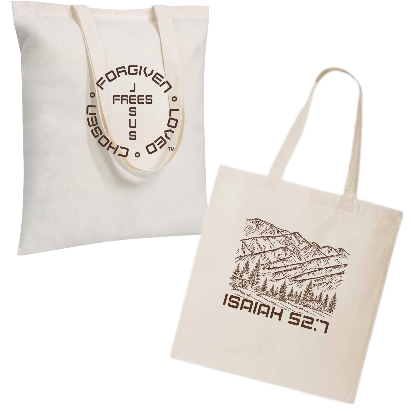 Jesus Frees - "Tote the Truth" - Montana Mountains Font 49 Brown