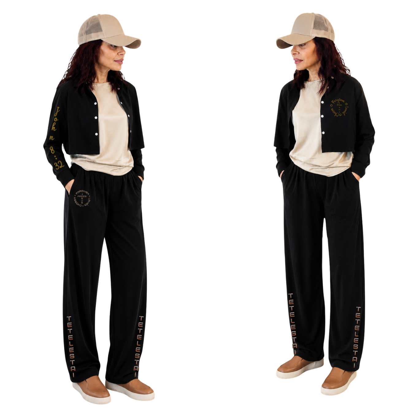 Jesus Frees | Cropped Lite Long Sleeve Black Summer Jacket | Font 223