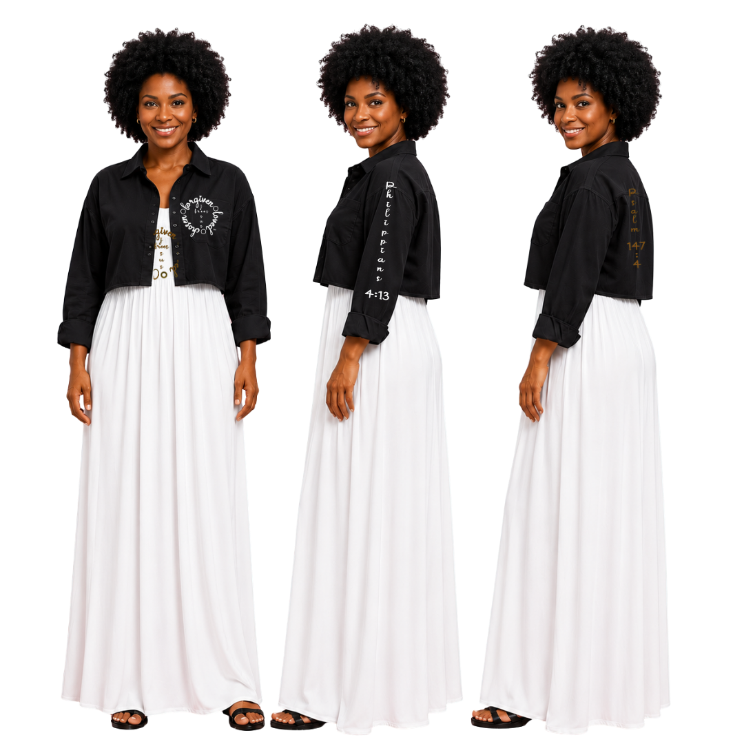 Jesus Frees - Long Maxi Dresses with Pockets - Short Sleeve - Font 223 Brown