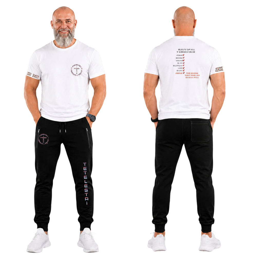 Jesus Frees - G64 Soft Style White Cotton Men's T-Shirt - 7 Deadly Sins